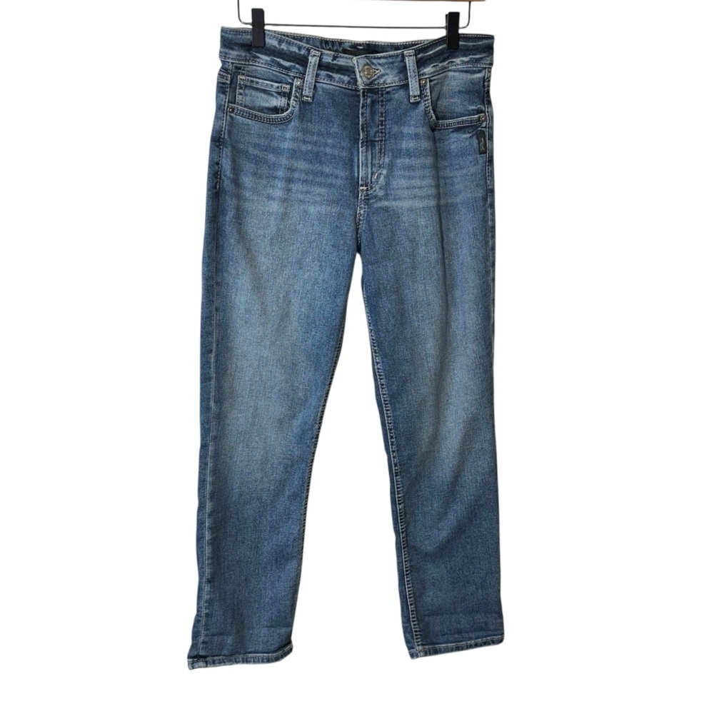 Silver Jeans High Rise Avery Capri Denim Blue Jeans Size 31